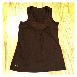 Black Tank with Grommet Detail